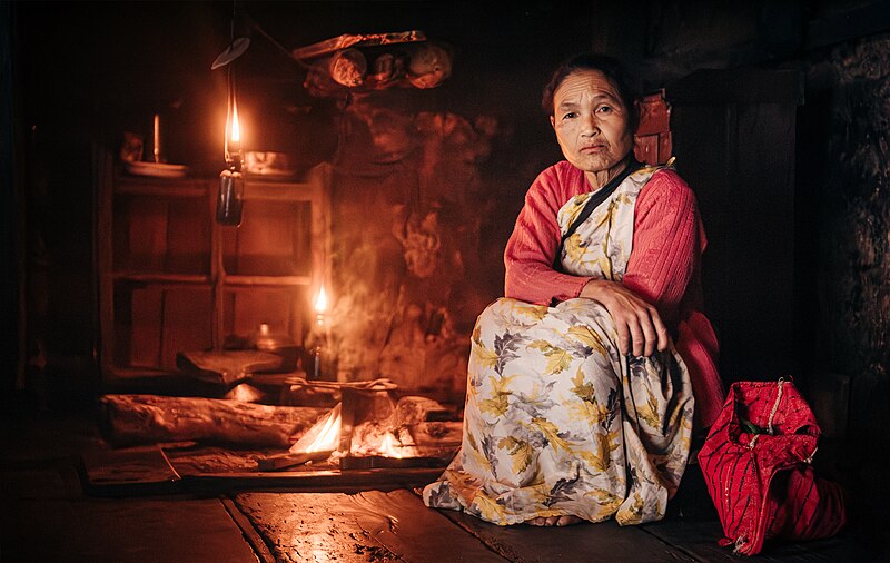 File:Khasi Lady in a Kitchen.jpg