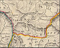 Dardania in the Roman province of Moesia Superior from an old 1830 map