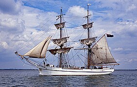 Maria Asumpta brig on the Medway in 1991