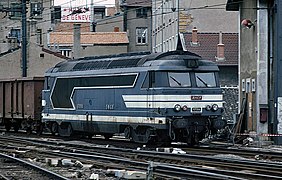 SNCF BB67000 class 67084 at Lyon Perrache in 1982