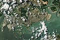 An Aqua MODIS satellite image of Singapore taken on 8 June 2003