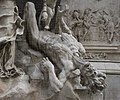 Allegory of the defeated plague, detail of the "Pestsäule", Vienna, Austria.