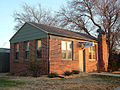 The original Pizza Hut building, which was moved to the campus of Wichita State University (2004)