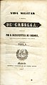 Portada. Buenaventura de Córdoba. Vida militar y politica de Cabrera. Madrid 1844