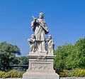 A statue of John of Nepomuk at the Ems river in Rheine