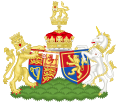 Combined married coat of arms of Edward and Sophie (Sophie Rhys-Jones), the Earl and Countess of Wessex.