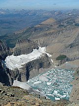 Grinnell Glacier in Glacier National Park (US), Montana in 2009
