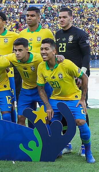 File:2019 Final da Copa América 2019 - Coutinho, Bobby Firmino, Casemiro e Ederson (cropped).jpg
