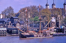 Golden Hinde moored at Tower Pier