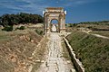 Arch of Roman emperor Lucius Septimius Severus (AD 146-211) in Leptis Magna.