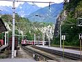 Für den Bau der Arlbergbahn musste bei Imst ein tiefer Einschnitt errichtet werden