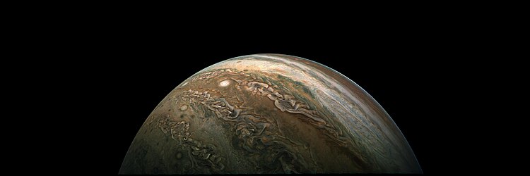 A panorama of Jupiter in December 2017, a derivative of PIA21977 - Falling Away from Jupiter.jpg