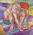 Franz Marc: Akt mit Katze, Ölgemälde (1910)