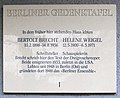 Berliner Gedenktafel, Spichernstraße 16, in Berlin-Wilmersdorf, Deutschland