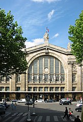 View of Gare du Nord from rue de Dunkerque, Paris
