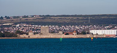 Portchester combined Roman and Norman castles