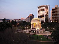 The ANZAC Memorial in Sydney at dusk