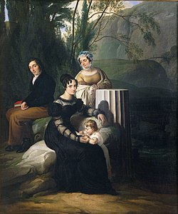 Ritratto di gruppo della famiglia Borri Stampa - 1821 - Milan, Pinacoteca di Brera