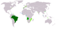 Portuguese linguistic sphere resulting from the colonization process