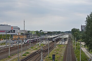Bahnhof Wolfsburg während der Golfsburg-Aktion