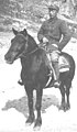 1938 Nie Ronzhen on horseback. 1938年9月，五台山区，平山县蛟潭庄.图为聂荣臻在蛟潭庄留影。