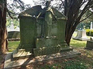 Jonathan Edwards Woodbridge grave, Chester Rural Cemetery, Chester, Pennsylvania