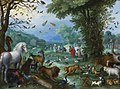 Jan Brueghel the Elder, Landscape of Paradise and the Loading of the Animals in Noah’s Ark, 1596, oil on copper, 27 × 35.5 cm.