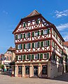 Mosbach - Altstadt - Marktplatz - Haus Lindenlaub - Ansicht von WNW (1)