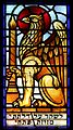 Window from the synagogue in Enschede, depicting a griffin
