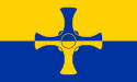 Flag of County Durham, United Kingdom (Pectoral cross of St. Cuthbert)