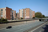 Immeubles, en bordure du boulevard périphérique sud de Lille.