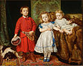 Portret dzieci artysty: Tadeusza, Heleny i Beaty label QS:Len,"Portrait of artist's children: Tadeusz, Helena and Beata" label QS:Lpl,"Portret dzieci artysty: Tadeusza, Heleny i Beaty" 1870, 127,5 × 160 cm, Muzeum Narodowe w Warszawie (MNW)