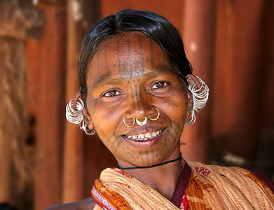 A woman from the Ādivāsī indigenous people in India