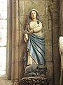 La cathédrale Saint-Paul-Aurélien : statue de sainte Marguerite d'Antioche.