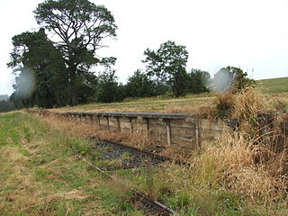 Remains of an old platform at Coldstream