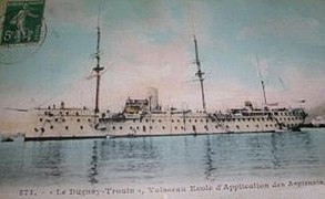 French Cruiser "Duguay-Trouin", Cruiser-school for application (1900-1914) then ship hospital (1914-1920)