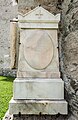 English: Gravestone of Andreas Tautscher at the apse Deutsch: Grabstätte von Andreas Tautscher an der Apsis