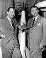 1 January English: Walt Disney (left) and von Braun collaborated on a series of three educational films.