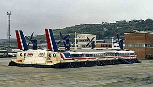 Seaspeed SRN4 The Princess Anne at Dover in 1980