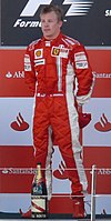 On the podium of the 2007 British GP