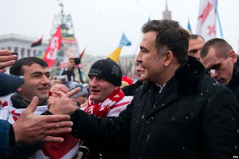 File:Georgian ex-President Mikheil Saakashvili at the Euromaidan rally in Kiev. 2013.jpg