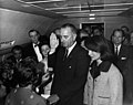 Taking the oath of office, 1963