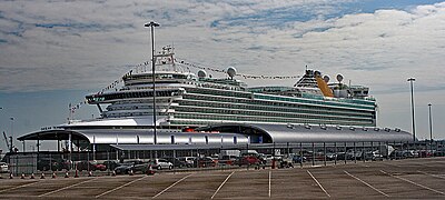 Azura at the Ocean Terminal ahead of her christening