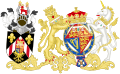 Combined married coat of arms of Princess Margaret and Antony Armstrong-Jones, the Countess and Earl of Snowdon (1961-1978)