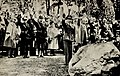 Gulbrand Lunde and more Norwegian fascists at his grave in Oslo, 1942