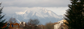 View from Poprad on the mountains