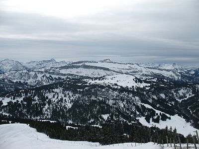 North side of mountain Hoher Ifen, a view from Riedberger Horn