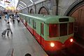 Subway train in a metro station