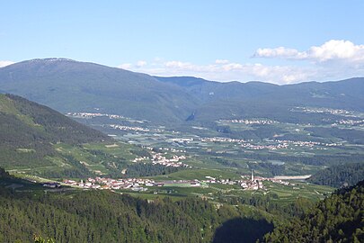 A view from Baselga down to Val di Non