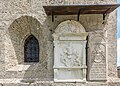 English: Epitaphs Ernst Lamprecht Schnatterl 1565 and Anthony Röttl 1523 at the western wall Deutsch: Wappengrabplatten Ernst Lamprecht Schnatterl 1565 und Anthony Röttl 1523 an der W-Wand